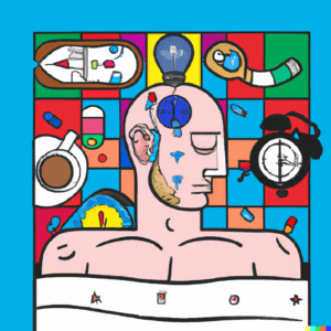 sleep routine art piece