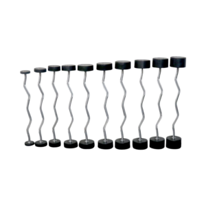 EZ CURL RUBBER FIXED BARBELLS, Titan Fitness