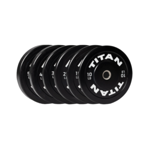 LB ECONOMY BLACK BUMPER PLATES, Titan Fitness